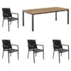 Zebra Ben Gartenmöbelset 5-tlg. Mit Tisch 180x90 Cm Graphit/Ash Grey -Gartenmöbelgeschäft zebra ben gartenmoebelset 5 tlg mit tisch 180x90 cm 1477556 1