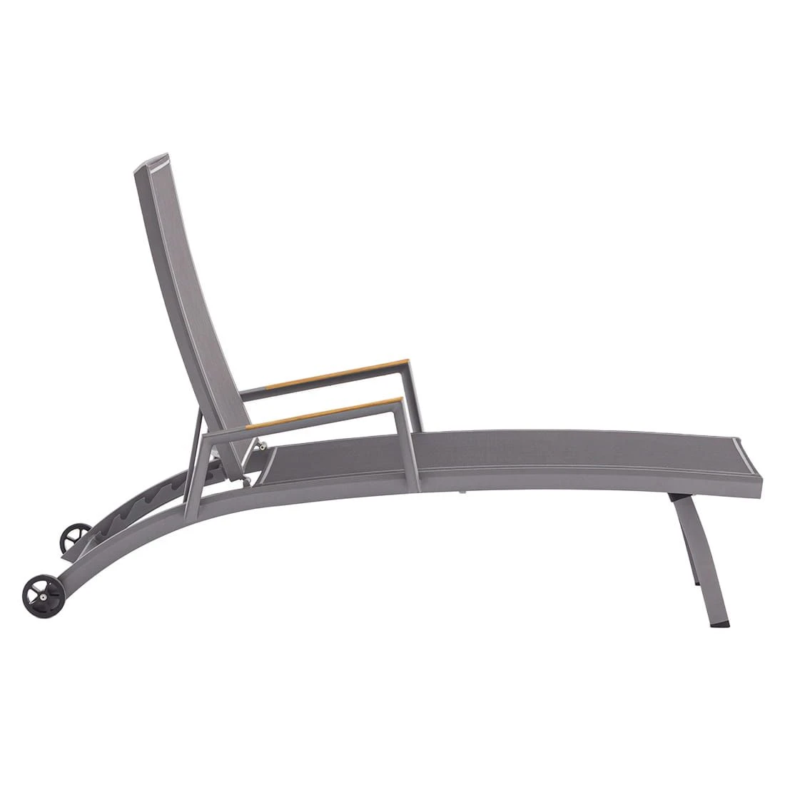 Zebra Fly Gartenliege Aluminium/Textilene Elegance Grey/Dark Grey 4 Zebra Fly Gartenliege Aluminium/Textilene Elegance Grey/Dark Grey – Bild 2