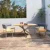 Zebra Onyx Gartenmöbelset 3-tlg. Mit Gartentisch Ø160cm Turmalin Grey