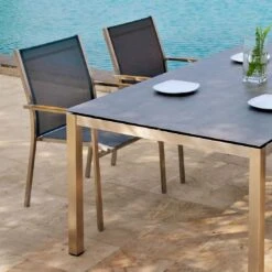 Zebra Sela Gartentisch-Platte 160x90cm HPL Beton -Gartenmöbelgeschäft zebra sela tischplatte 160x90cm hpl beton 1382890 3