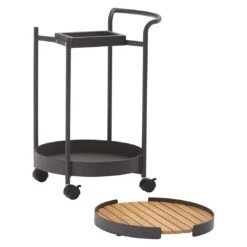 Zebra Trolley Beistelltisch 45x51,3cm Aluminium/Teak Graphit/Teak 5 Zebra Trolley Beistelltisch 45x51,3cm Aluminium/Teak Graphit/Teak -Gartenmöbelgeschäft zebra trolley beistelltisch 45x51 3cm aluminium teak 1383506 2